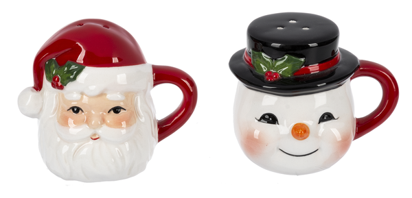 Santa & Snowman Salt & Pepper Shaker Set (2 pc. set)