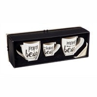 Bear Family Ceramic Cup O' Java -Mug Gift Set-3 mugs
