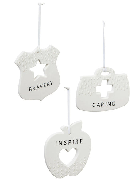 White Porcelain Occupational Ornament in Gift Box