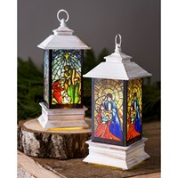 LED Stained Glass Water Lantern