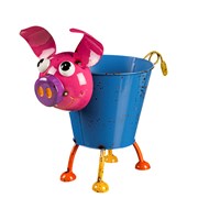 Metal Pig Planter