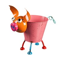 Metal Pig Planter