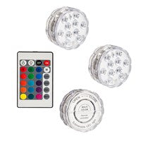 LED Puck Light with Remote Control, Set of 3