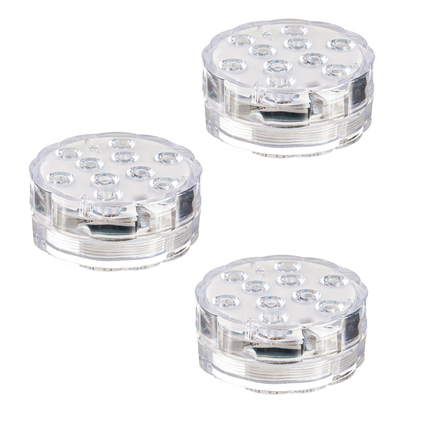LED Puck Light with Remote Control, Set of 3
