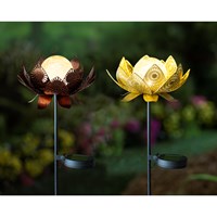 36" Solar Garden Stake Lotus