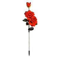 Solar Power Rose Garden Stake, Red