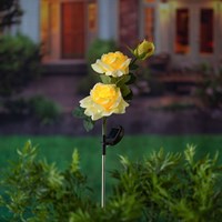 Solar Power Rose Garden Stake, Yellow