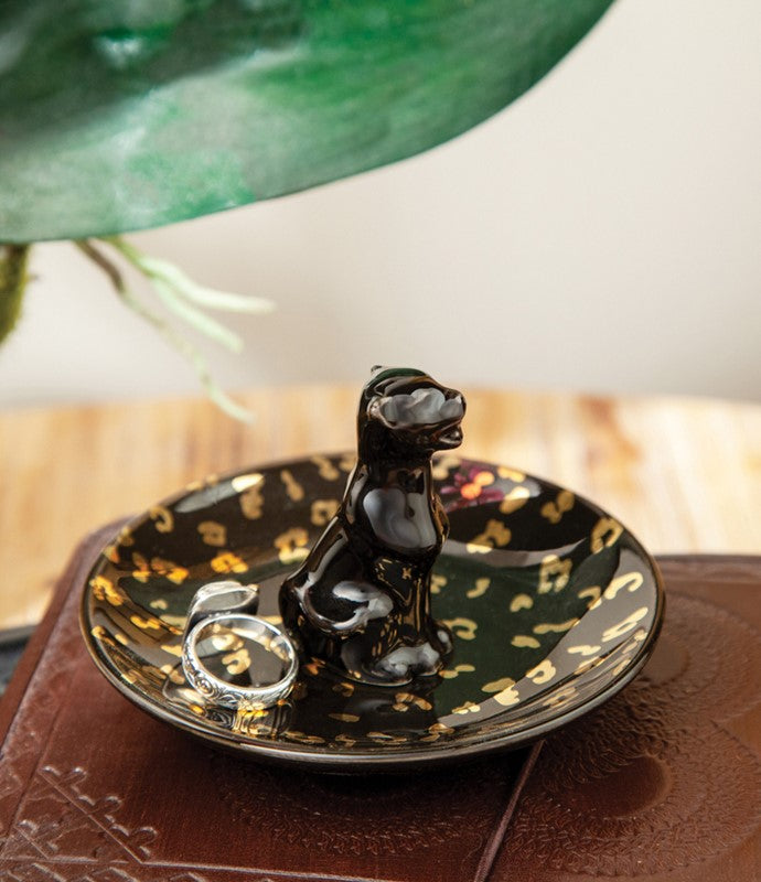 Ceramic Leopard Ring Dish
