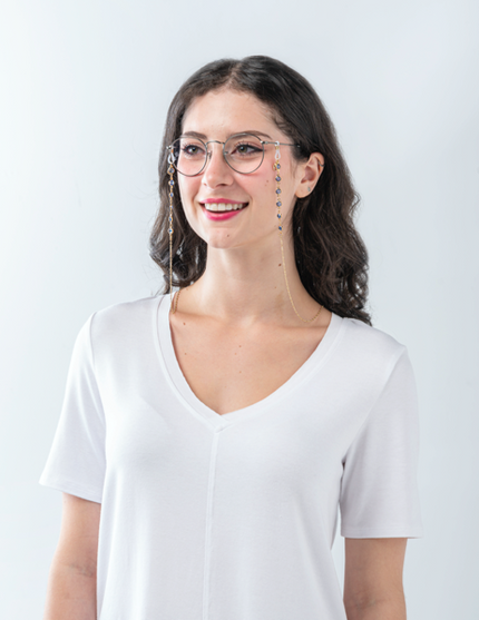Glass Eyeglass Chain